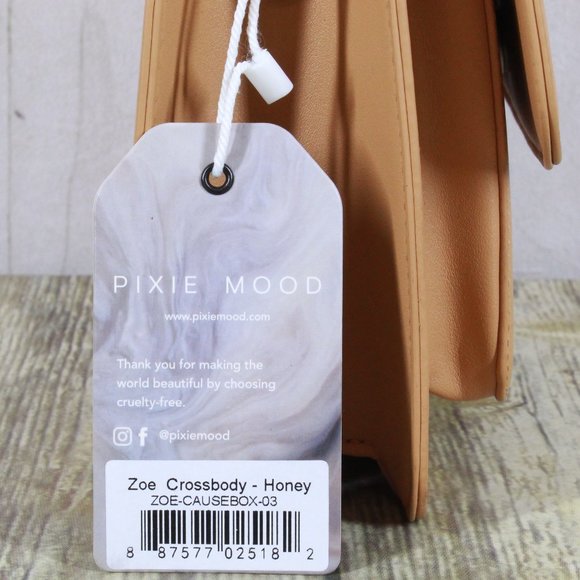 NWT Pixie Mood Brown Vegan Leather Zoe Crossbody Purse Handbag - Picture 3 of 11
